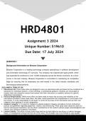 HRD4801 Assignment 3 (ANSWERS) 2024 - DISTINCTION GUARANTEED