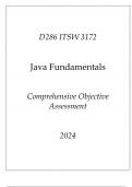 (WGU D286) ITWS 3172 Java Fundamentals Comprehensive OA 2024