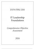 (WGU D370) ITBU 2201 IT Leadership Founations Comprehensive OA 2024.