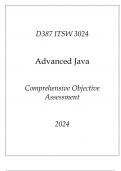 (WGU D387) ITSW 3024 Advanced Java Comprehensive OA 2024