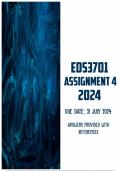 EDS3701 Assignment 4 2024 | Due 31 July 2024