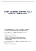 STUDY EXAMS FOR CERTIFIED TEXAS  CONTRACT MANAGEMENT