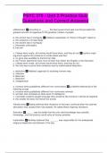 PSYC 375 - Unit 2 Practice Quiz Questions and Correct Answers