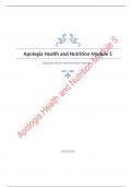 Apologia Health and Nutrition Module 5 Question and answers already passed 