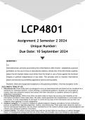 LCP4801 Assignment 2 (ANSWERS) Semester 2 2024 - DISTINCTION GUARANTEED