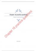 Chapter 16 practice questions and answers 100% correct 