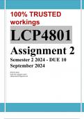 LCP4801 Assignment 2 (COMPLETE ANSWERS) Semester 2 2024 - DUE 10 September 2024 ; 100% TRUSTED Complete, trusted solutions and explanations. 