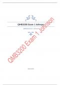 QMB3200 Exam 1 Johnson Question and answers verified to pass