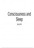 Class Notes on Consciousness + sleep 