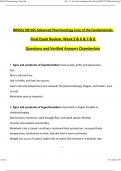 NR565/ NR 565 Advanced Pharmacology Care of the Fundamentals Final Exam Review: Week 5 & 6 & 7 & 8 Questions and Verified Answers Chamberlain (Verified Answers)