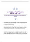 CHPS EXAM PREPARATION QUESTIONS 2024 WITH GUARANTEED ACCURATE ANSWERS