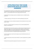 CPPS PRACTICE TEST EXAM QUESTIONS WITH ACCURATE ANSWERS