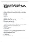 ATI MED-SURG TEST BANK LATEST QUESTIONS AND CORRECT ANSWERS PLUS RATIONALES (VERIFIED ANSWERS) GRADED A 2024-2025