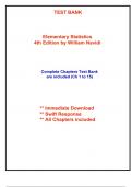 Test Bank for Elementary Statistics, 4th Edition by William Navidi (All Chapters included)