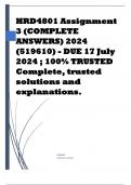 HRD4801 Assignment 3 (COMPLETE ANSWERS) 2024 (519610) - DUE 17 July 2024 ; 100% TRUSTED Complete, trusted solutions and explanations.