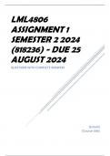 LML4806 Assignment 1 Semester 2 2024 (818236) - DUE 25 August 2024 