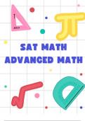 SAT Math Advanced Math Study Guide - 1540 scored