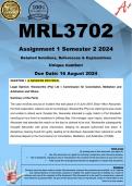 MRL3702 Assignment 1 (COMPLETE ANSWERS) Semester 2 2024 - DUE 16 August 2024