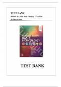 Test Bank  - Robbins & Kumar Basic Pathology 11th Edition by Vinay Kumar, Abul K. Abbas, All Chapters || Complete Guide A+