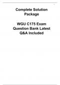 WGU C175 Final Exam Question Bank Latest Q&A Included 2024/2025