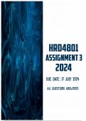 HRD4801 Assignment 3 2024 | Due 17 July 2024