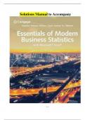 Solution Manual for Essentials Of Modern Business Statistics With Microsoft Excel, 8th Edition, By David R. Anderson| ISBN 978-0357131626| All Chapters. LATEST