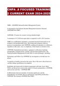 CHPA .8 FOCUSED TRAINING 2 CURRENT EXAM 2024-2025