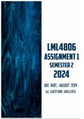 LML4806 Assignment 1 Semester 2 2024 | Due August 2024