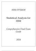 (Capella) HIM-FPX4630 Statistical Analysis for HIM Comprehensive Final Exam Guide 2024.