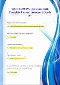 WGU C255 PA Questions with  Complete Correct Answers | Grade  A+