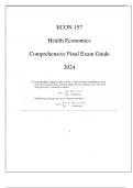 (UCB) ECON 157 Health Economics Comprehensive Final Exam Guide 2024