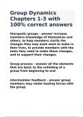 Group Dynamics Chapters 1-3 with 100% correct answers