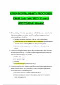 ATI RN MENTAL HEALTH PROCTORED EXAM QUESTIONS WITH Correct ANSWERS A+ Graded Free