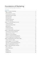 Summary Foundations of Marketing