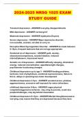 2024-2025 NRSG 1025 EXAM STUDY GUIDE 