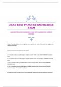 ACAS BEST PRACTICE KNOWLEDGE EXAM WITH GUARANTEED CORRECT ANSWERS