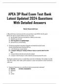 APEA 3P Real Exam Test Bank Latest Updated 2024 Questions  With Detailed Answers