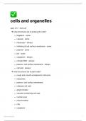 Biology A Level OCR A Module 2 - Cells and Organelles Notes Notion Toggles