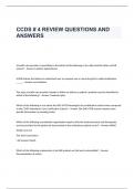 CCDS - 4 REVIEW QUESTIONS AND ANSWERS