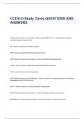 CCDS-O Study Cards QUESTIONS AND ANSWERS