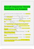 Aircraft Dispatcher Review Questions and Answers