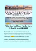 PSI PA State Real Estate Practice Exam/ 95 Qs with Ans/ 2024-2025. 