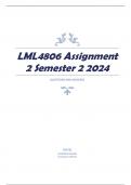 LML4806 Assignment 2 Semester 2 2024