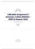 LML4806 Assignment 1 Semester 2 2024 (818236) - DUE 25 August 2024 