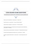 CODA BOARD EXAM QUESTIONS WITH GUARANTEED ACCURATE ANSWERS 2024