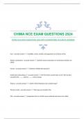 CHIMA NCE EXAM QUESTIONS 2024 WITH GUARANTEED ACCURATE ANSWERS