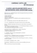 CATH LAB EXAM REVIEW 210.5 QUESTIONS AND ANSWERS 2024.