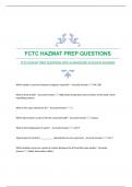 FCTC HAZMAT PREP QUESTIONS WITH GUARANTEED ACCURATE ANSWERS  