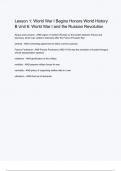 Lesson 1_ World War I Begins Honors World History B Unit 6_ World War I and the Russian Revolution