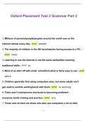 Oxford Placement Test 2 Grammar Part 2 Questions with Correct Answers 2024/2025